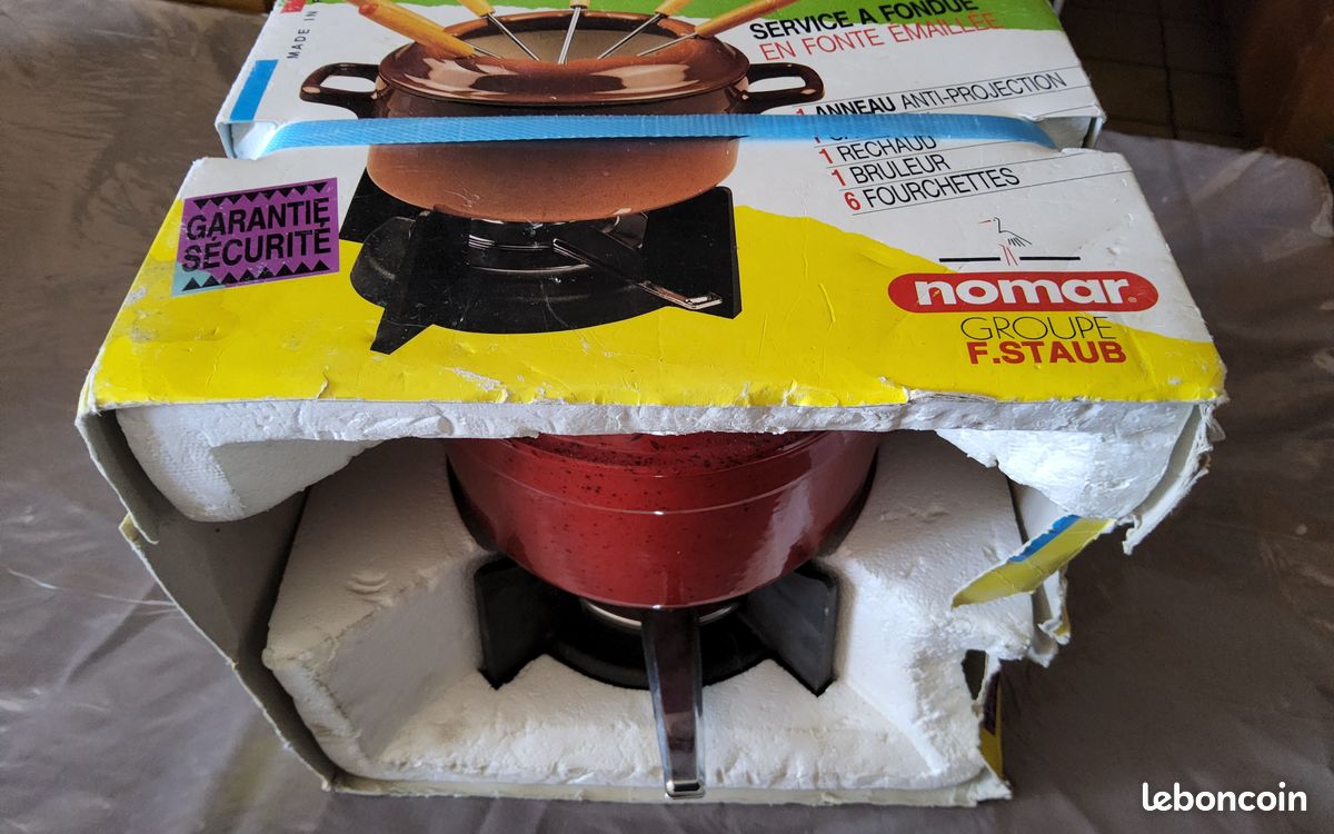 Service à fondue Nomar Gallia en fonte émaillée Spezielle Koch- und Backutensilien