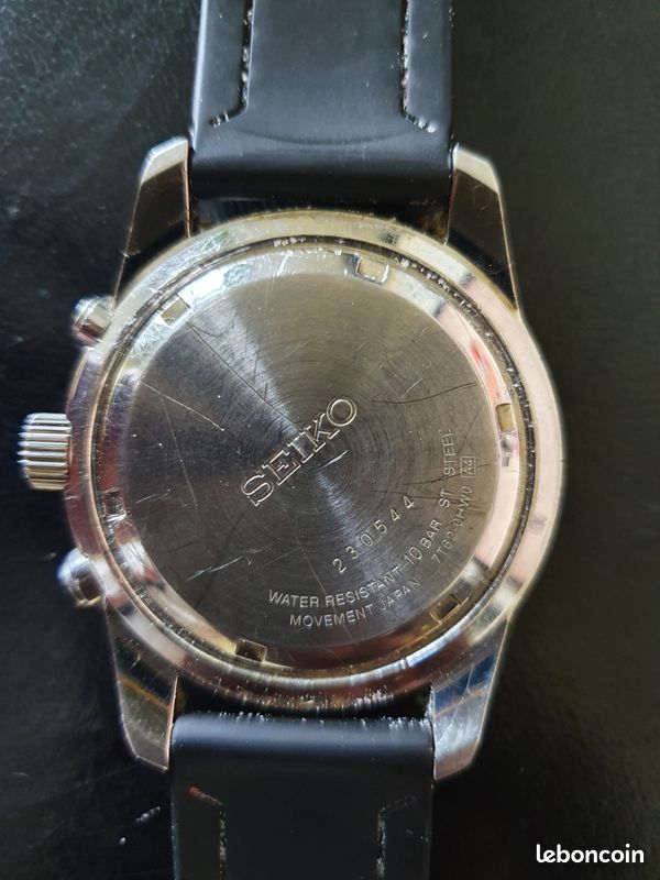 Montre chronographe Seiko Chronograph 100M (Mouvement 7T62) à pile (image 5)