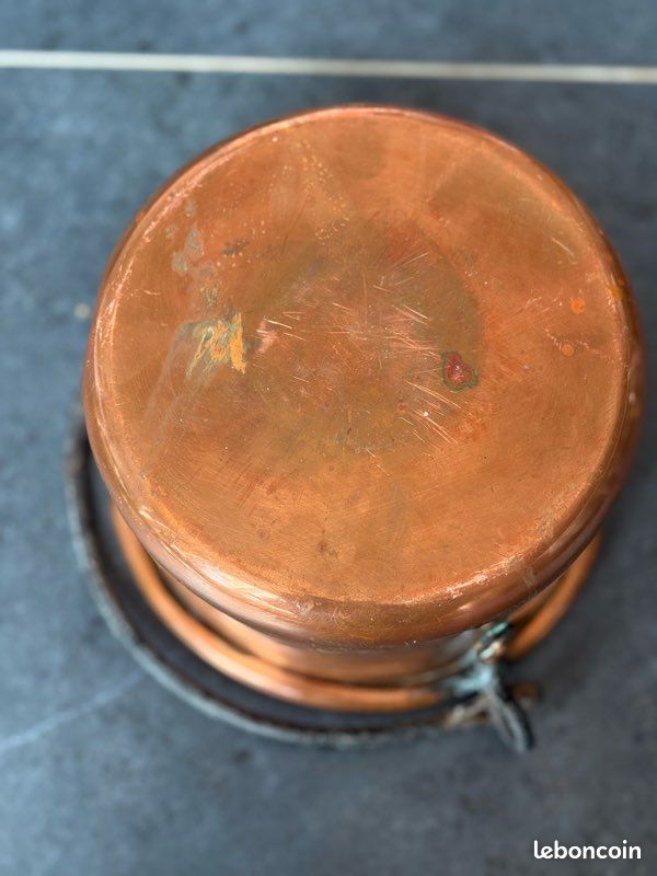 Chaudron en cuivre ancien – diamètre 17/18 cm (image 4)