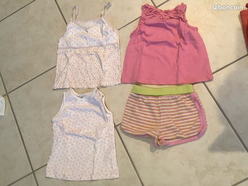 Lot fille été 18-24 mois robe jupe short t-shirt combicourt combinaison Dpam H&M Orchestra (image 2)