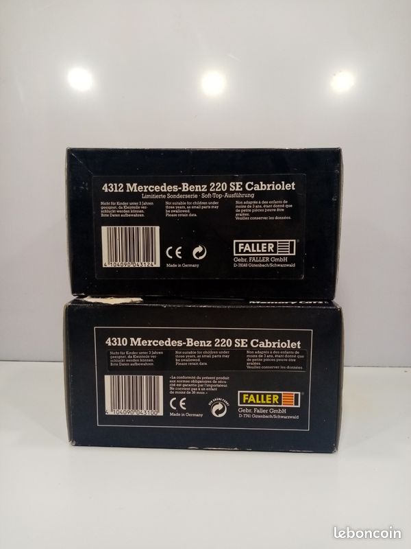 Lot FALLER mercedes benz 220 SE cabriolet (image 2)