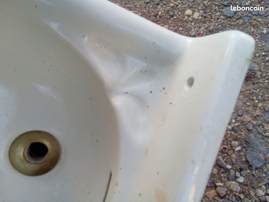 Petit lavabo vintage avec porte savon décoré (image 3)