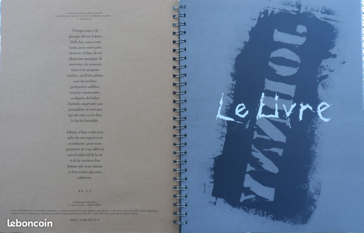 Johnny hallyday le livre métal très peu utilisé comme neuf série speciale collector numerotee 37256 (image 7)