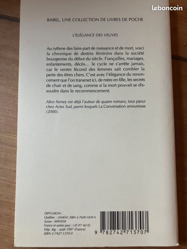 L'élégance des vexes Alice Ferney (image 2)