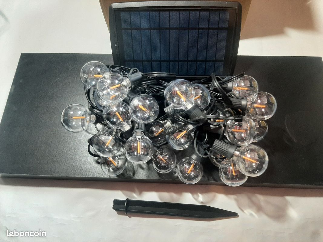 Guirlandes, Guinguette, lampe LED solaire, couleur jaune clair (image 1)