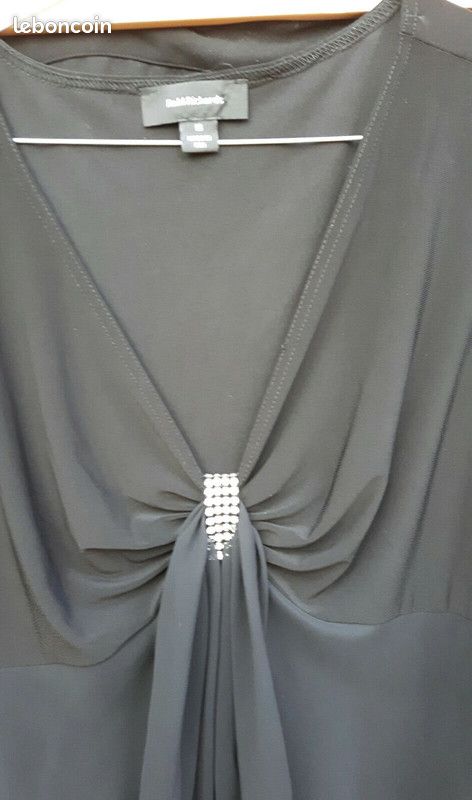 Tunique noire femme taille 50 18 r&m richards made in usa (image 2)