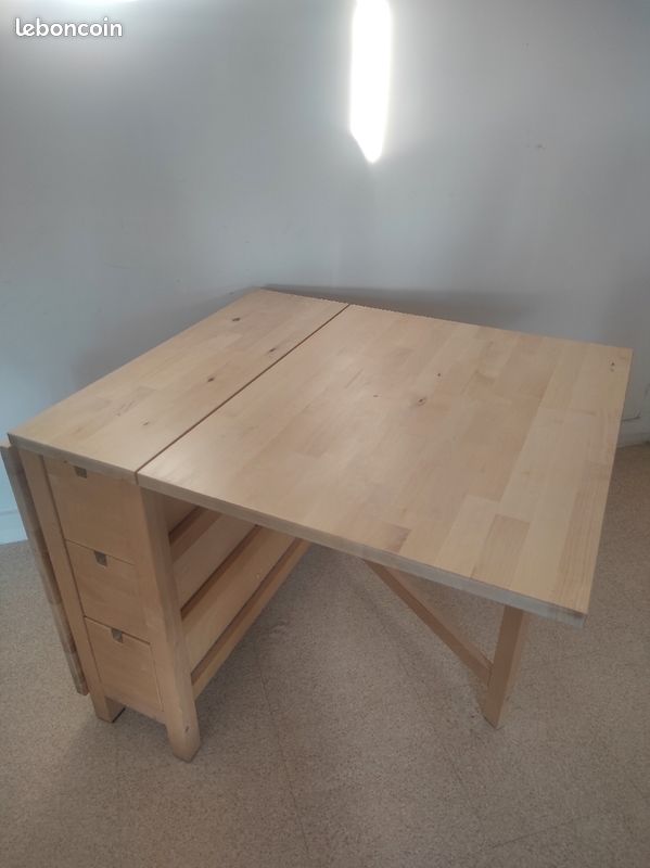 Table norden Ikea à rabats en excellent état (image 1)