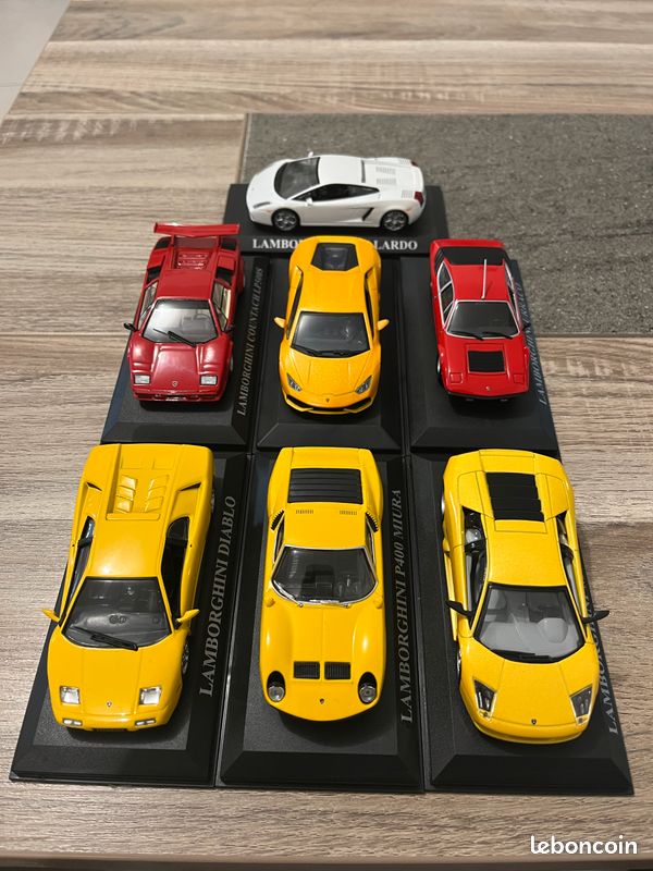 Lot de 3 Lamborghini 1/43 (Muira, Urraco,Countach