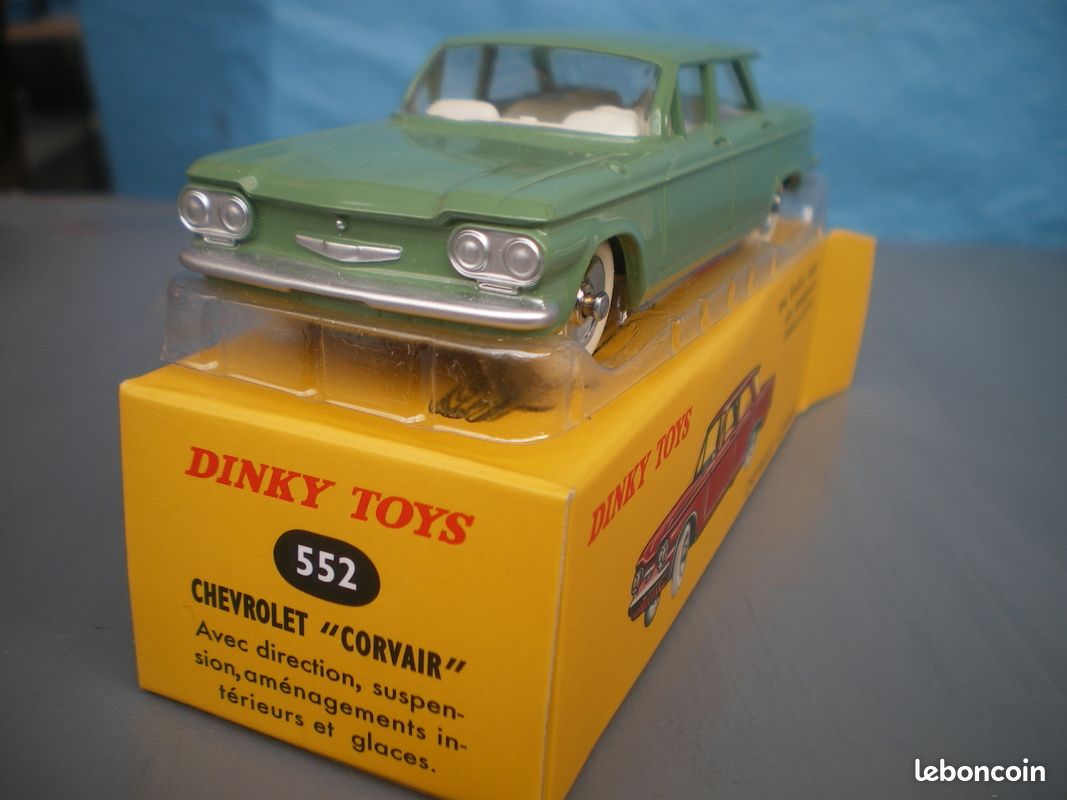 Jouet Ancien Dinky Toys Chevrolet Corvair Ref 552 - Avec Boîte D'origine, échelle 1:43