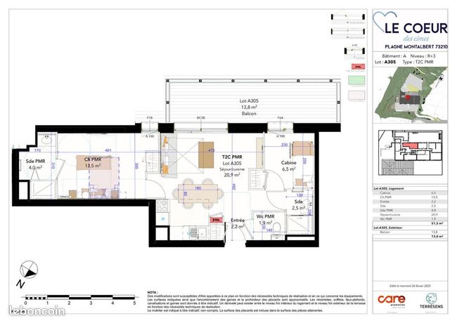 Appartement 2 pièces 51 m²