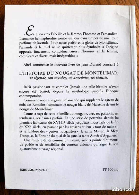 Le nougat de Montélimar par Jean Durand (édition de 1993) (image 2)