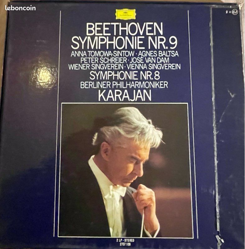 Disque Vinyle 33T LP : Ludwig van Beethoven – Beethoven: Symphonien NR. 8&9 (image 2)
