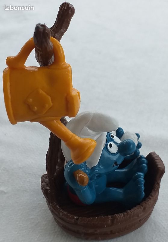 Figurine Schtroumpf Pêcheur #40207 - PVC Scellé, Collection