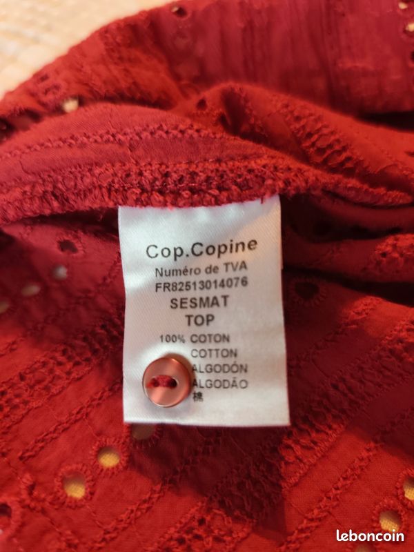Top Tunique Cop-Copine Taille 38 - Bleu Viscose - Comme Neuf, Jamais Porté