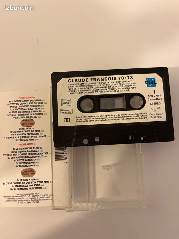 Cassette audio : Claude François (image 3)