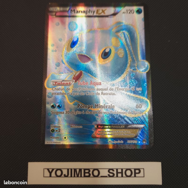 Carte Pokmon Manaphy EX 116/122 Rupture turbo - Collection