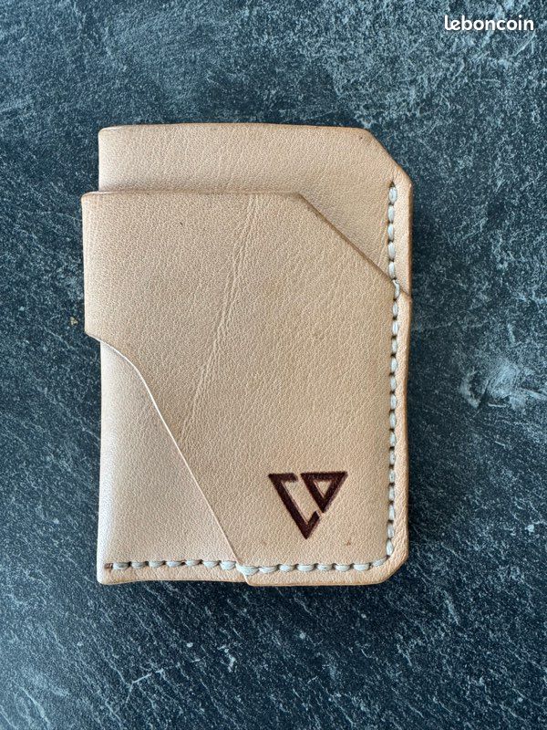 Porte carte 100% cuir - fabrication artisanale (image 3)
