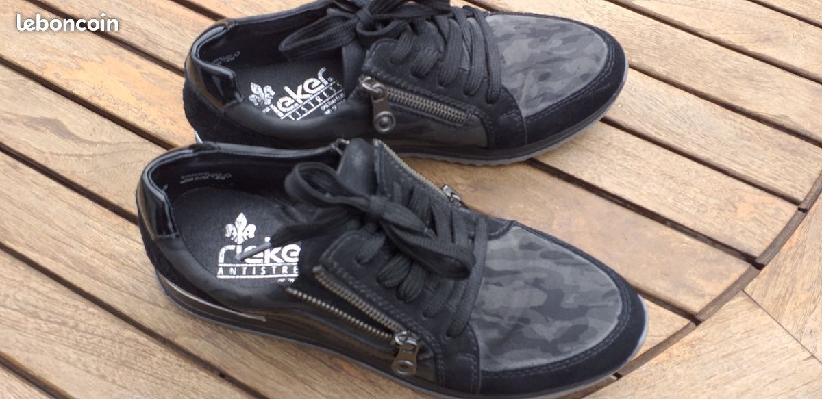 Rieker Baskets Femme Avec Fermeture Eclair Baskets Basses Tennis