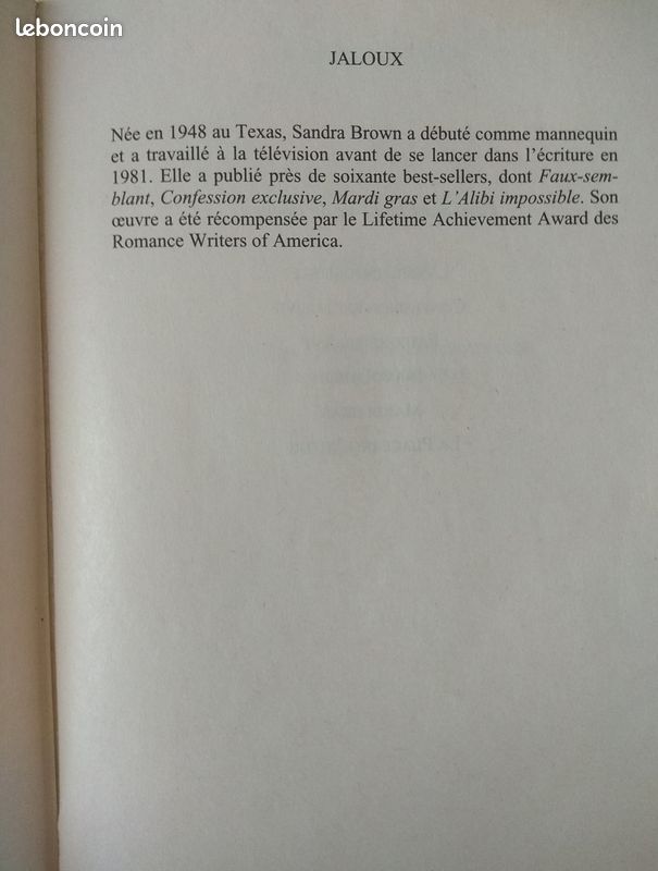 Jaloux – Sandra Brown (image 3)
