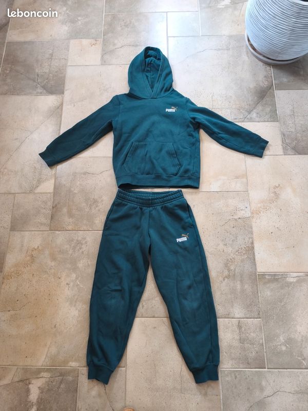 Jogging survêtement Puma vert foncé | Taille 9-10 ans | BE (image 1)