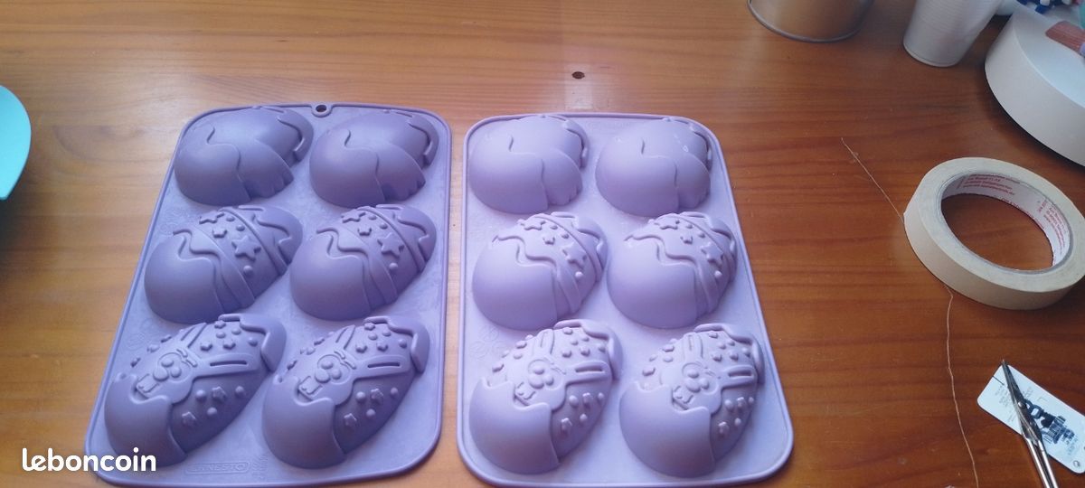 Lot De 2 Moules En Silicone 3D Lapin De Pâques - Parfait Pour Bougies, Chocolats, Savons Et Cadeaux Festifs
