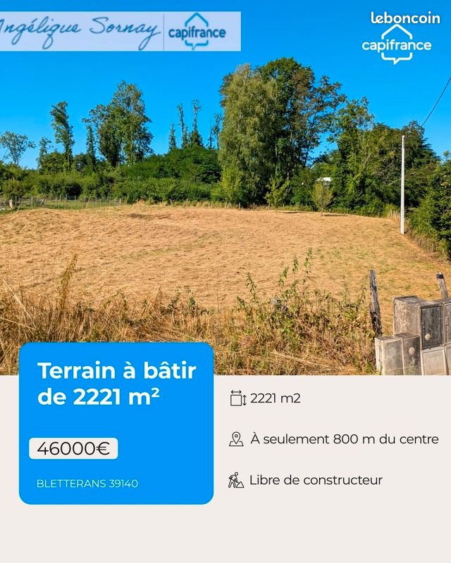 Terrain 2 221 m² Bletterans · 46 000 €