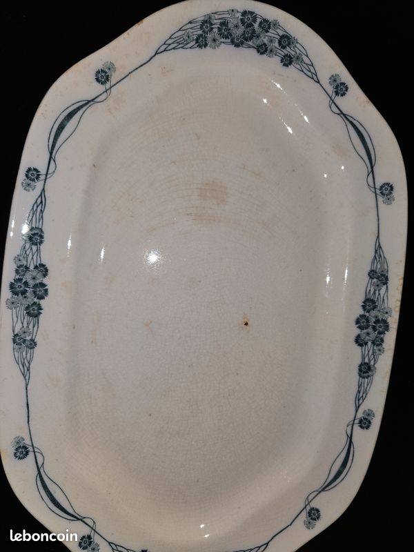 Très ancien plat de présentation fleuri Villeroy et Boch (image 4)