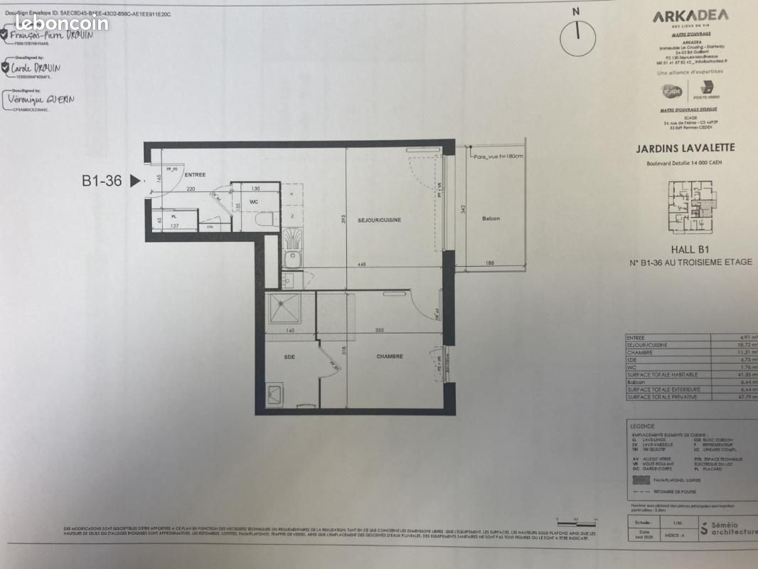 Appartement 2 pièces 41 m² · à Caen · 41 m² · 631 €/mois