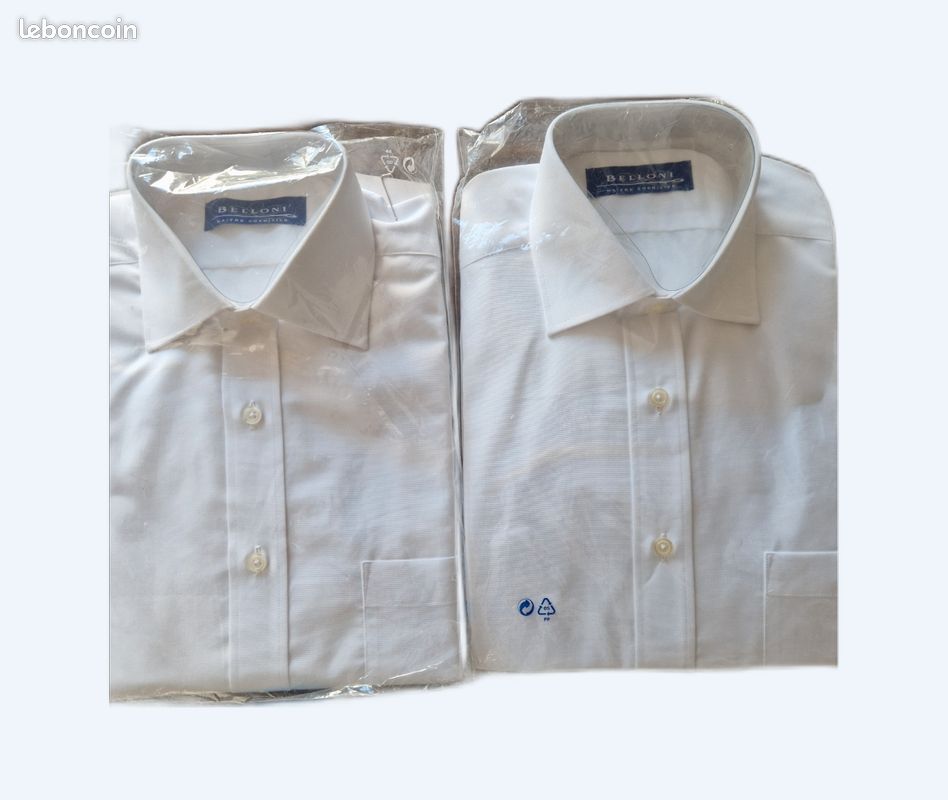 Lot de 3 chemises blanches neuves - 37 (image 1)