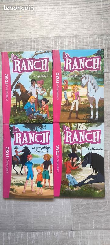 Lot 4 livres Le Ranch bibliothèque rose (image 1)
