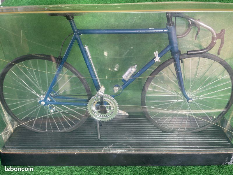 CHUANGOU Vélo Miniature Alliage - Mini Vélo De Doigt De Montagne, Modèle Réaliste Pour Bureau, Décoration, Collection, Bleu