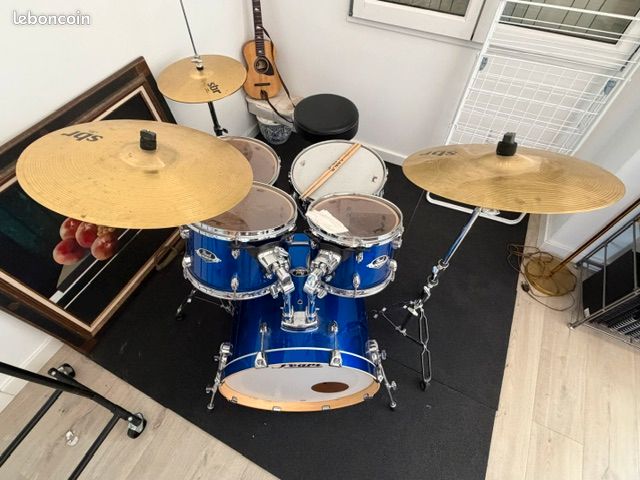 🥁 Pearl Export Rock 20" + Sabian AAX – Excellent état (image 1)