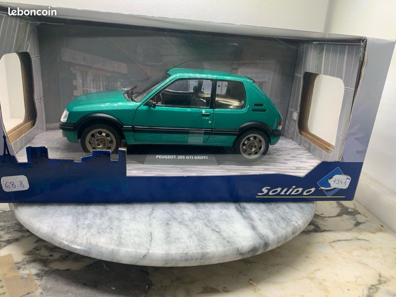 1:18 Solido Peugeot 205 Gti Poignées - Fluorite Vert - 1992