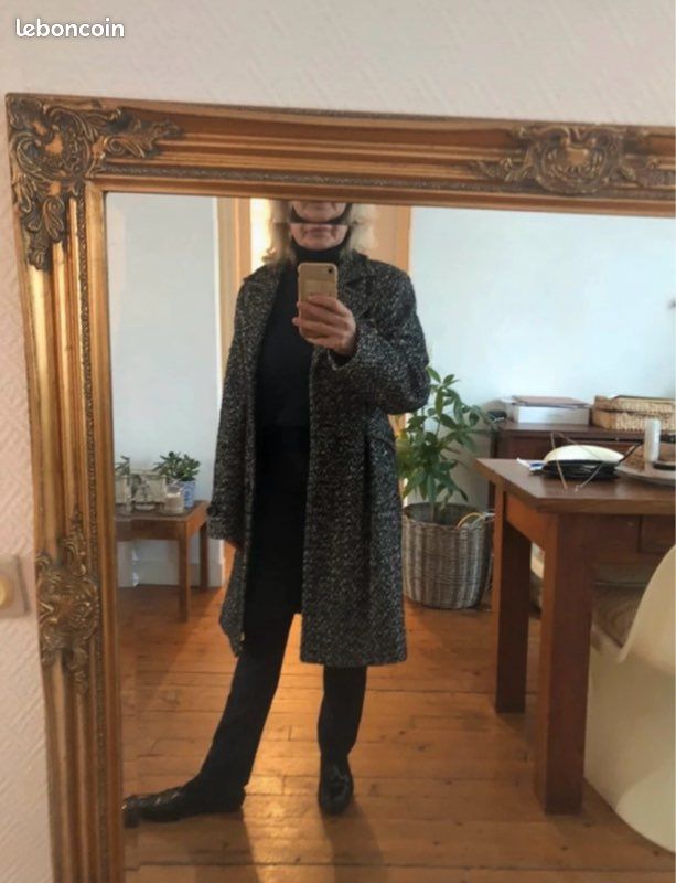 Manteau Max Mara noir et blanc (image 7)