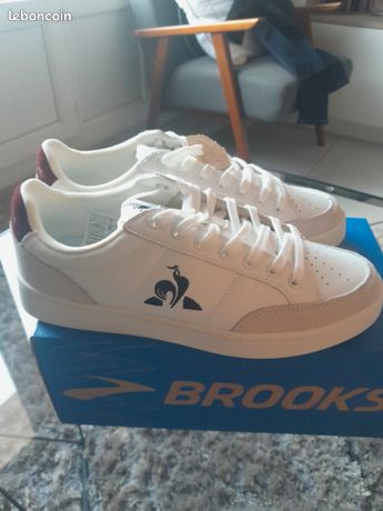 Baskets Blanches/Rose Homme Le Coq Sportif Lcs R1100 Nineties