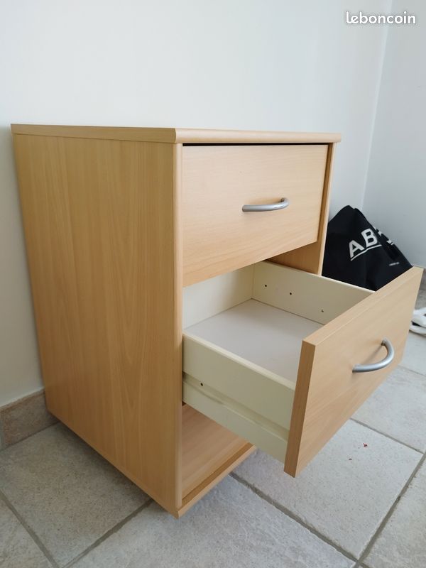 Petite commode 3 tiroirs, desserte de bureau (image 3)