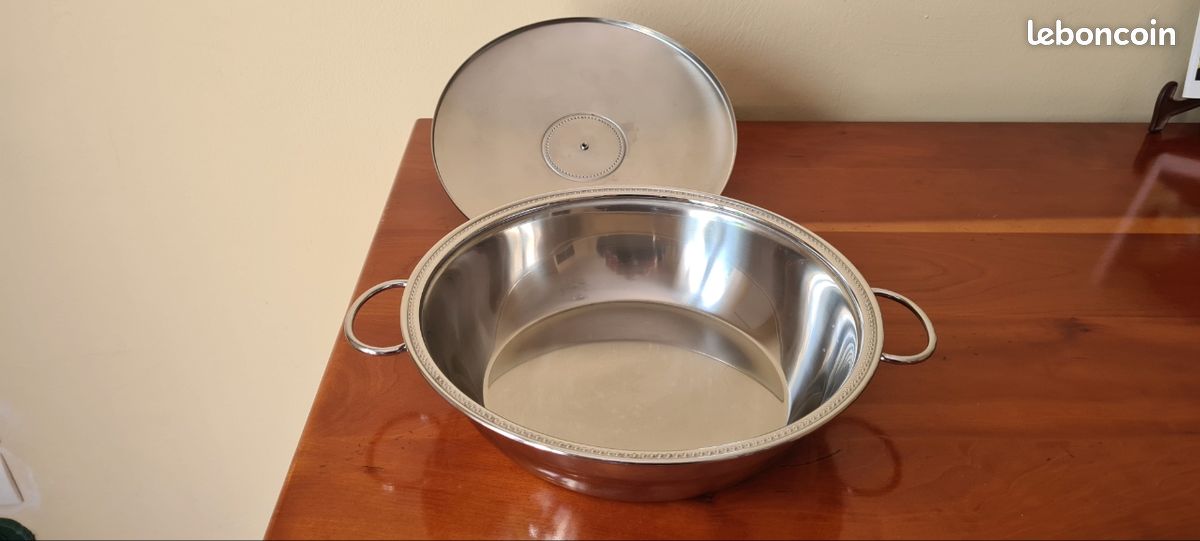 Légumières ou soupiere avec 1 joli plat assorti en inox (image 4)