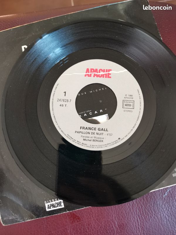 Vinyle 45 T France Gall Papillon de nuit (image 3)