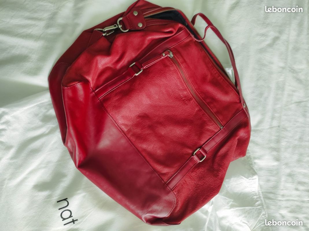 Nat et Nin sac cabas Macy Col. Carmin (image 4)