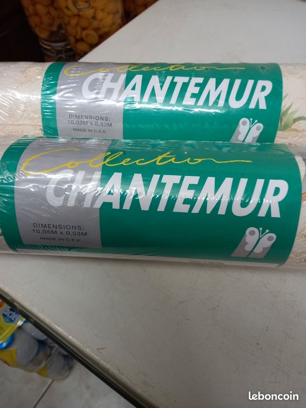 2 rouleaux papier peint vinyl plus un restant (image 2)