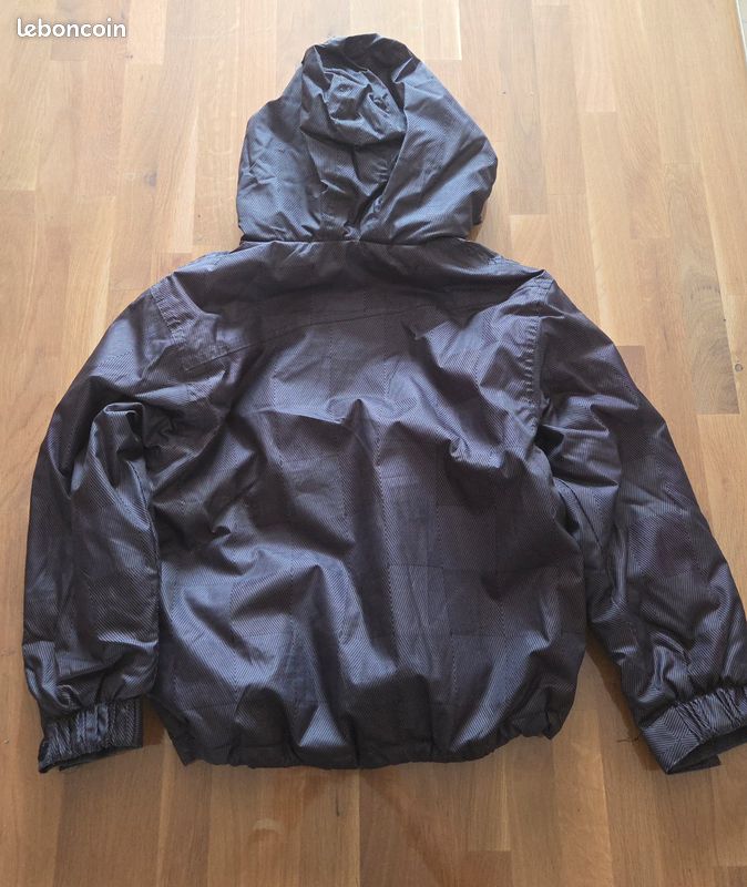 Veste de ski marron à motifs abstraits beige – 8 ans (image 2)