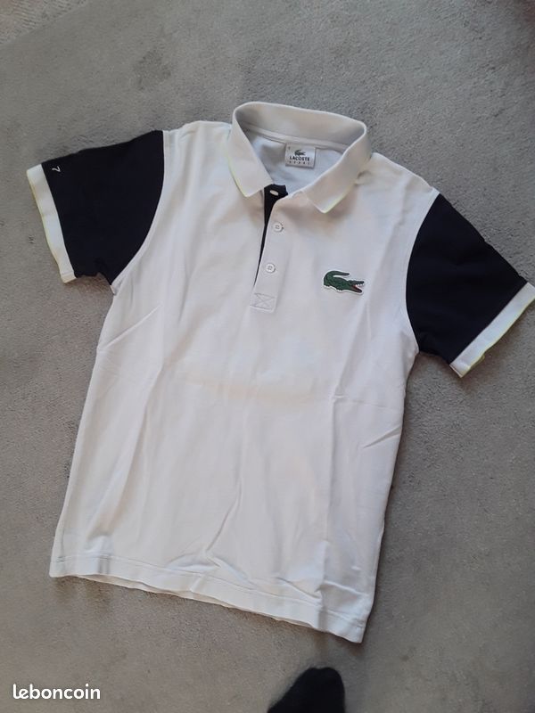 Lacoste Blanc Gros Pull Lacoste Polo Lacoste Avec Gros Crocodile