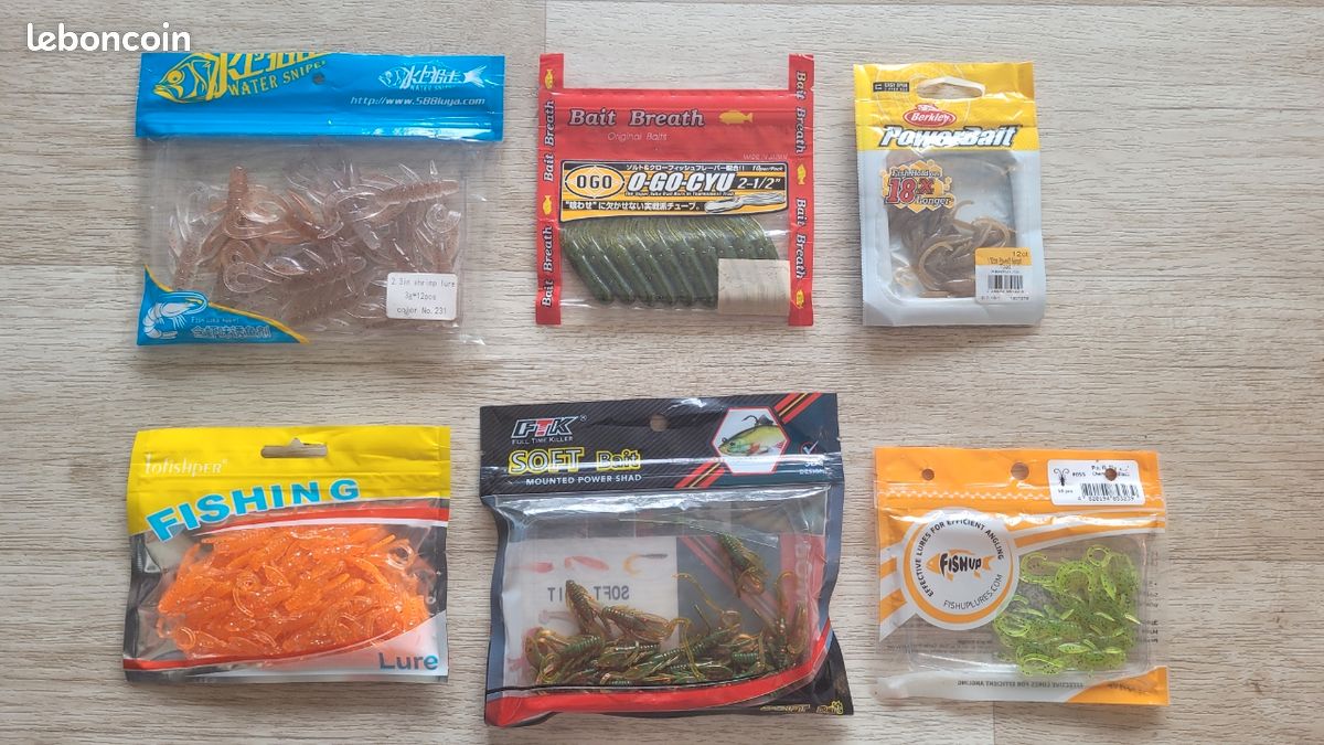 Matériel de pêche, leurres souples pêche carnassiers nymph shrimp, berkley, fish up, baitbreath (image 1)