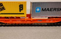 ROCO 46374 CHARIOT porte-conteneurs Guyon SNCF H0 emballage d'origine
