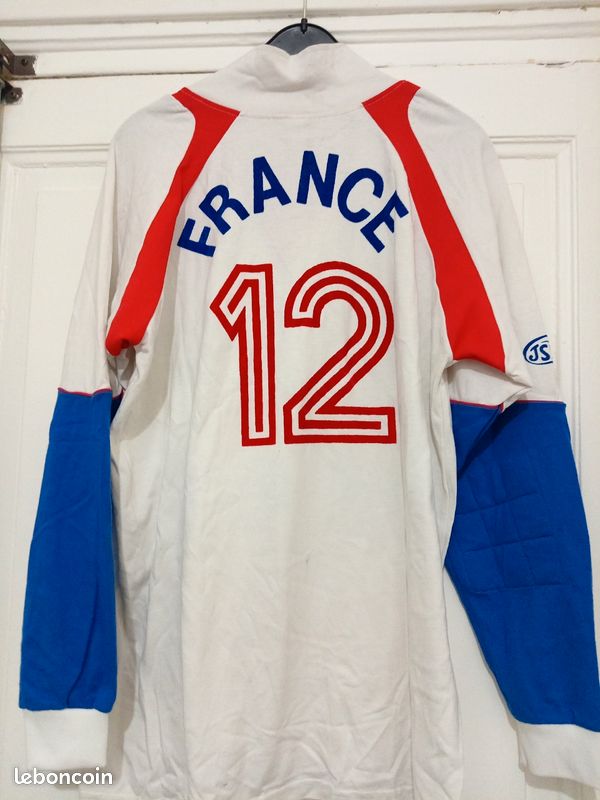 Maillot De Volley Vintage Adidas ASC CNES – Manche Longue, Coton, Taille 6, état Correct
