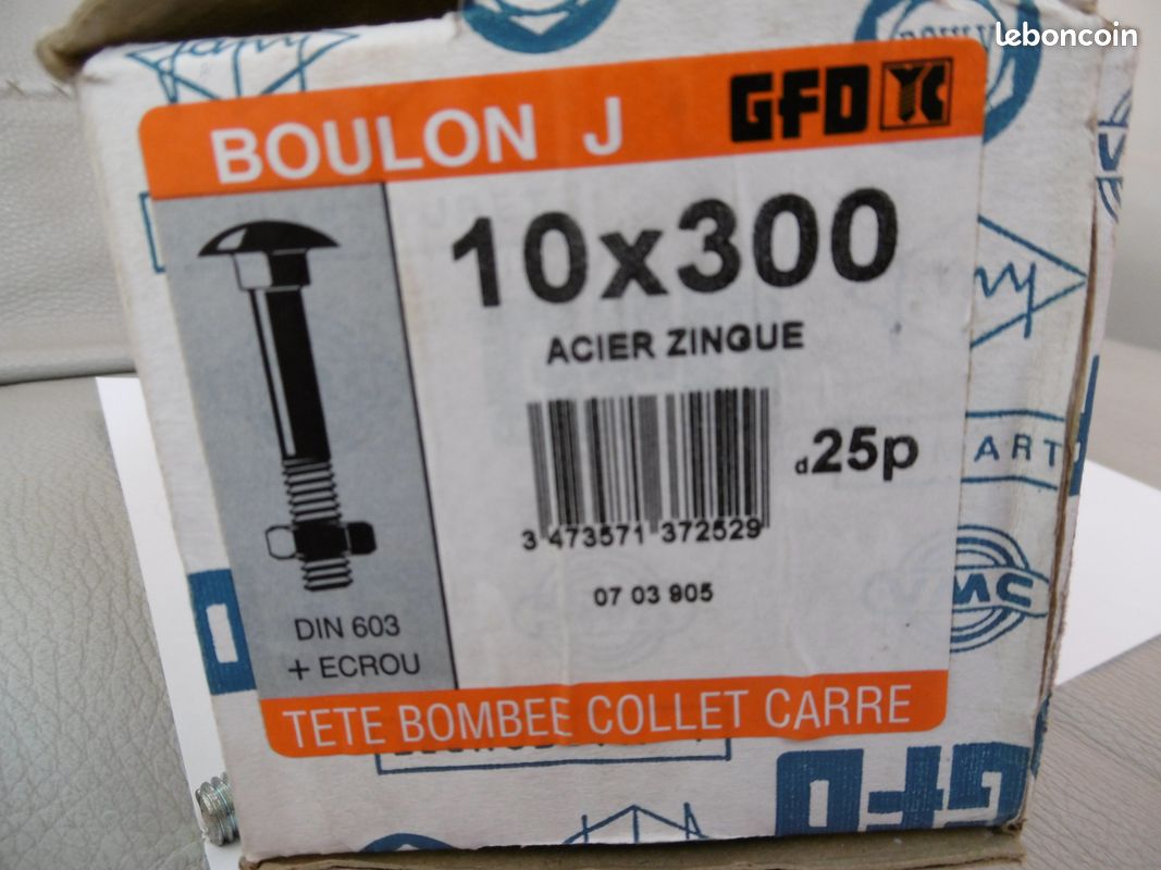 50 boulons + écrou JAPY 10 X 300 (image 1)