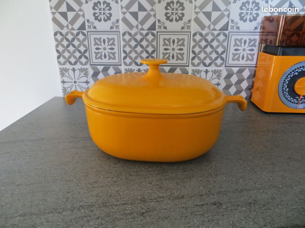 Cocotte Le Creuset Enzo 23 Cm Fonte émaillée Marron - Très Bon état, Servie 2 Fois
