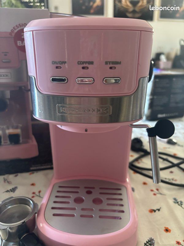 Machine à expresso KITCHENCOOK rose (image 4)