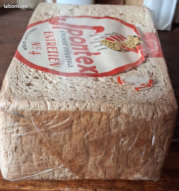 Sachet Vintage SPONTEX - Éponge Végétale Pour La Toilette, Emballage Seul (collection)
