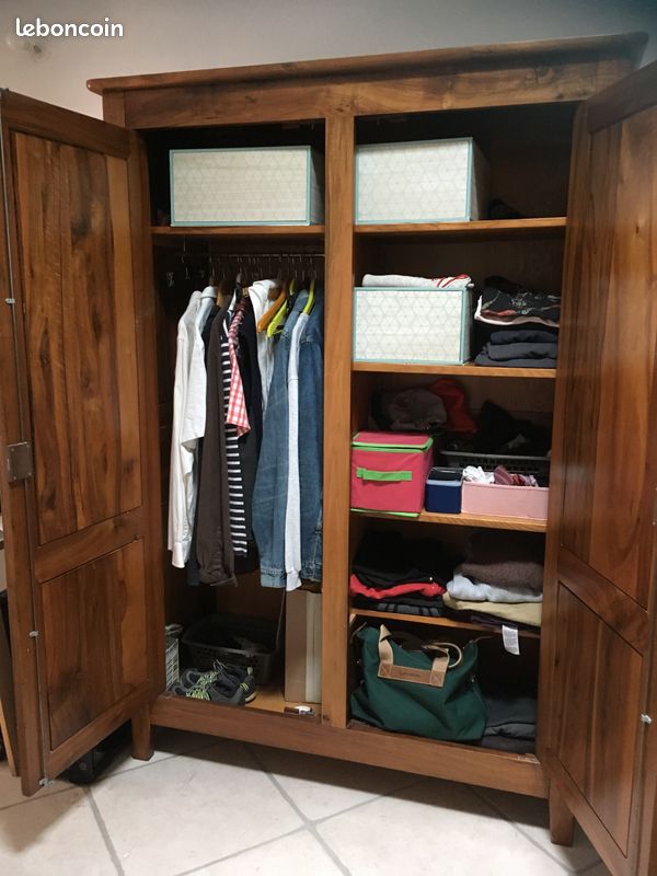 Armoire en noyer 2 portes (image 5)